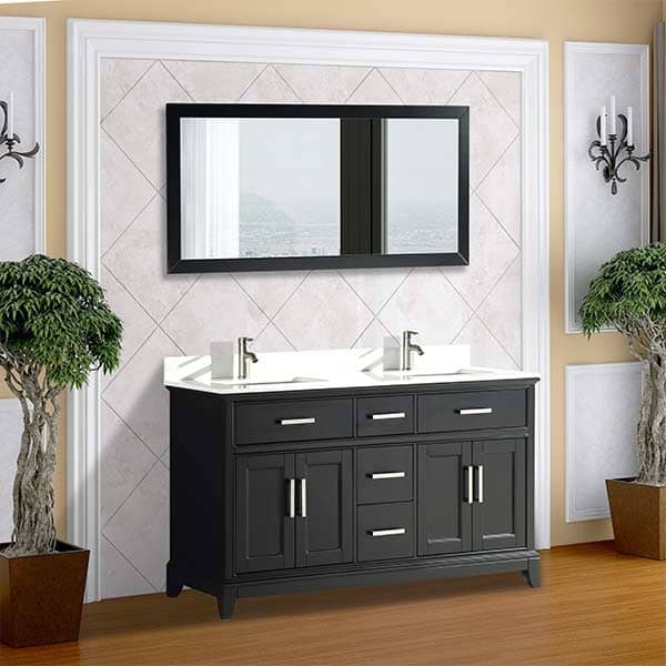 Vanity Art 60 Inch Single Sink Bathroom Vanity Set - Tilelelo